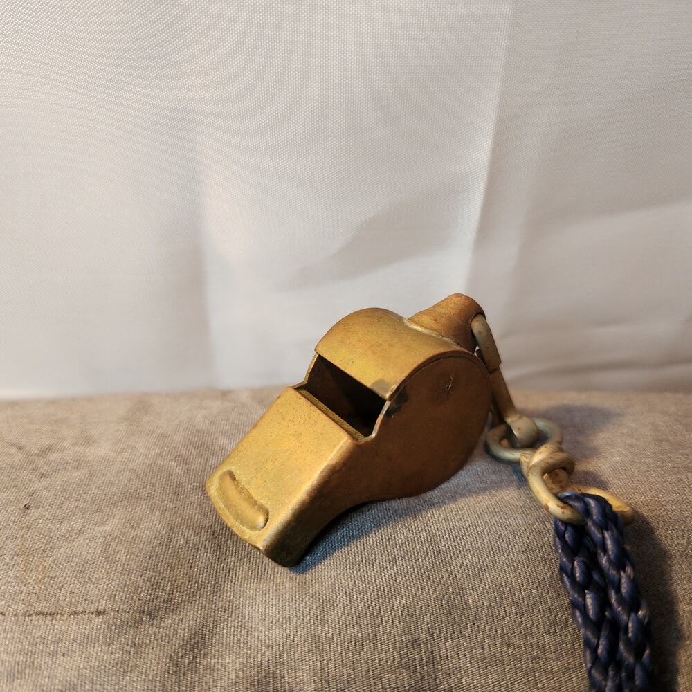 Vintage Brass US Military Whistle--WWII--1940's
